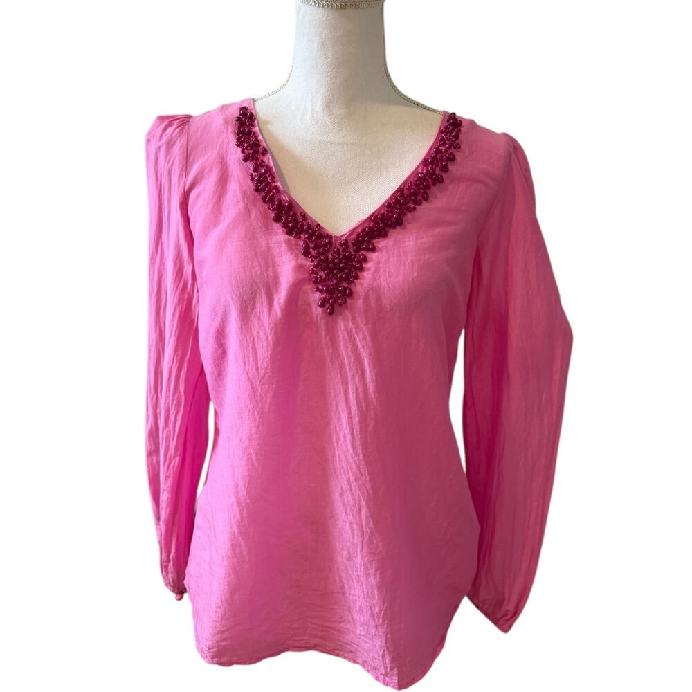 Banana Republic Silk Cotton Long Sleeve Blouse S